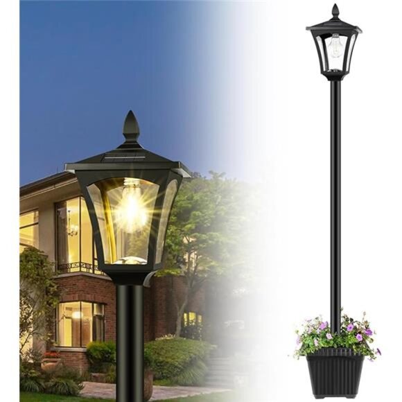 72" Solar Outdoor Light Solar Post Lamp Ligts Garden Lights - Picture 8 of 8